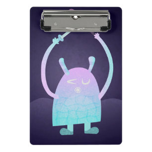 Minicarpeta De Pinza Pequeño Monstruo Azul
