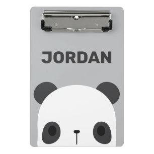 Minicarpeta De Pinza Pequeño oso oso panda con nombre personalizado