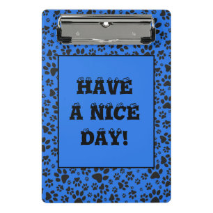 Minicarpeta De Pinza Perro Paws Black & White Polka Dot (Punto de polka