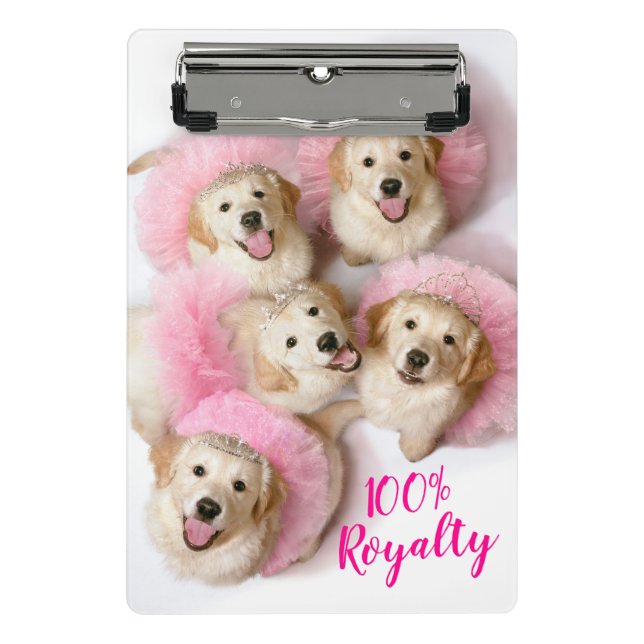 Minicarpeta De Pinza Perros princesos en Tiaras (Anverso)