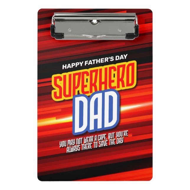 Minicarpeta De Pinza Personaliza a SuperHero Dad (Anverso)