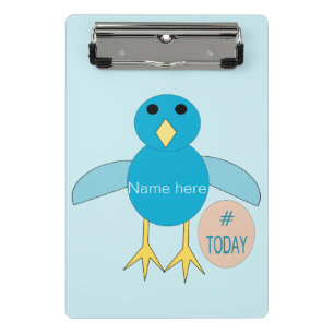 Minicarpeta De Pinza Personalizado Blue Birthday Boy Chick Mini Portapa
