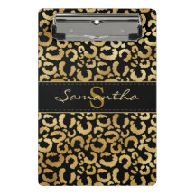 Personalizado de impresión de leopardo dorado