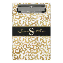 Personalizado de impresión de leopardo dorado