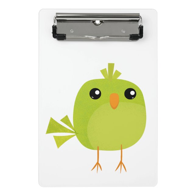 Minicarpeta De Pinza Personalizado de pájaro verde (Anverso)