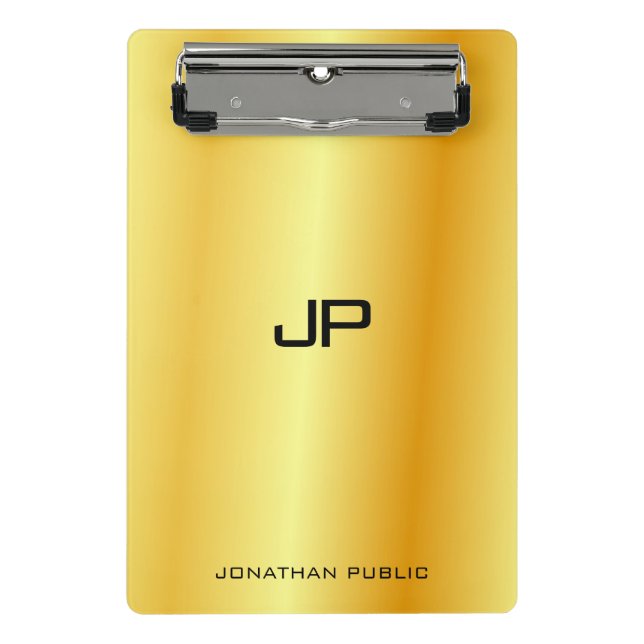 Minicarpeta De Pinza Personalizado de plantilla moderno monograma elega (Anverso)