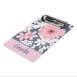 Minicarpeta De Pinza Personalized Blush Floral Planner