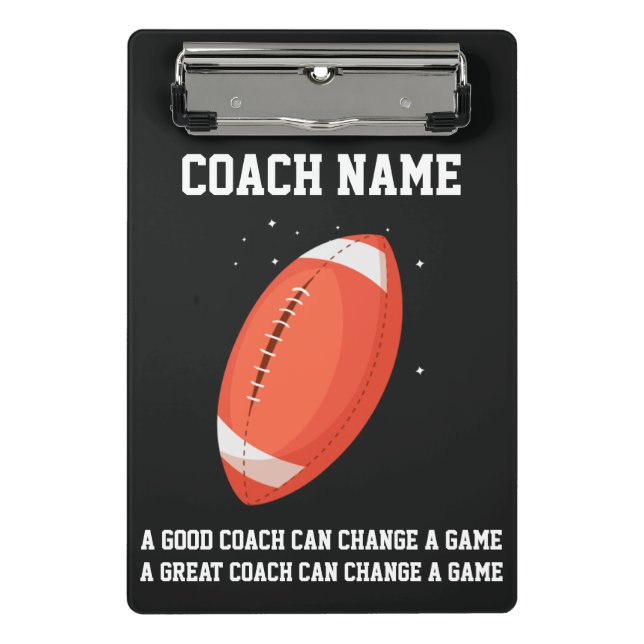 Minicarpeta De Pinza Personalized Custom Football Coach From The Team (Anverso)