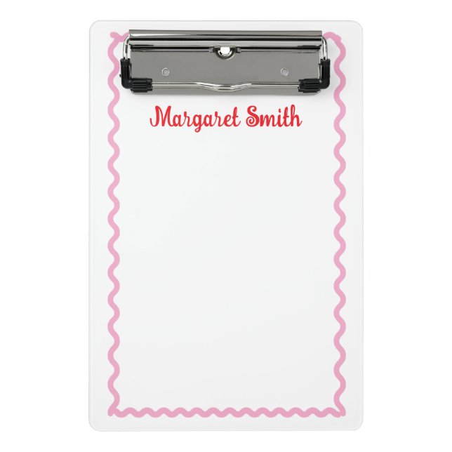Minicarpeta De Pinza Personalized Monogram Notepads with Scallop Border (Anverso)
