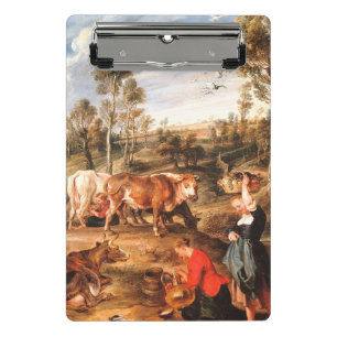 Minicarpeta De Pinza Peter Paul Rubens Milkmaids con ganado en tierra