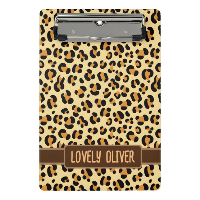 Minicarpeta De Pinza Piel leopardo salvaje (Anverso)