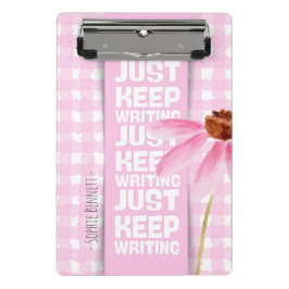 Minicarpeta De Pinza Pink Motivational Gingham