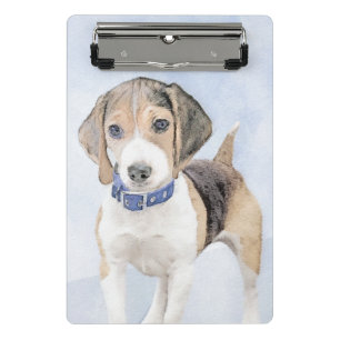 Minicarpeta De Pinza Pintura Beagle - Arte Perro Original Cuto