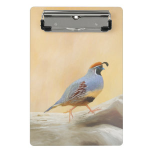 Minicarpeta De Pinza Pintura de codorniz de gambrel original arte de av