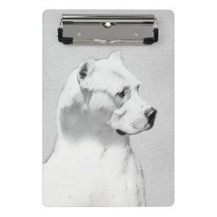 Minicarpeta De Pinza Pintura de Dogo Argentino - Arte original del perr