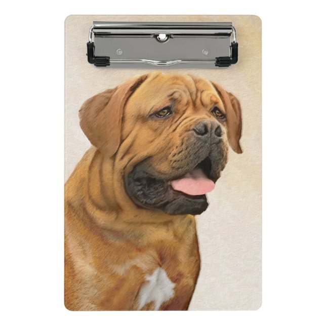 Minicarpeta De Pinza Pintura de Dogue de Burdeos - Arte de perro origin (Anverso)