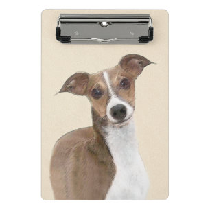 Minicarpeta De Pinza Pintura de Galgo Italiano - Arte de Perro Original