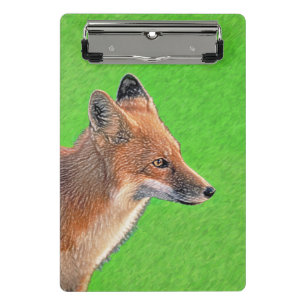 Minicarpeta De Pinza Pintura de Red Fox - Arte de vida salvaje original