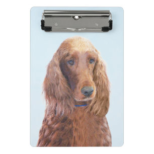 Minicarpeta De Pinza Pintura de Setter Irlandés - Arte de Perro Origina