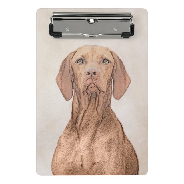 Minicarpeta De Pinza Pintura de Vizsla - Arte Perro Original. (Anverso)