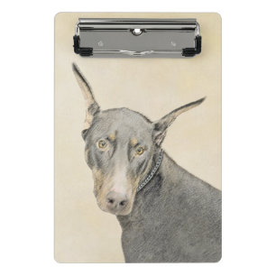 Minicarpeta De Pinza Pintura Doberman Pinscher - Original Dog Art