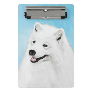 Minicarpeta De Pinza Pintura Samoyed - Arte Perro Original Cuto