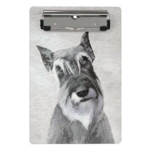 Minicarpeta De Pinza Pintura Schnauzer (gigante) - Arte de perros