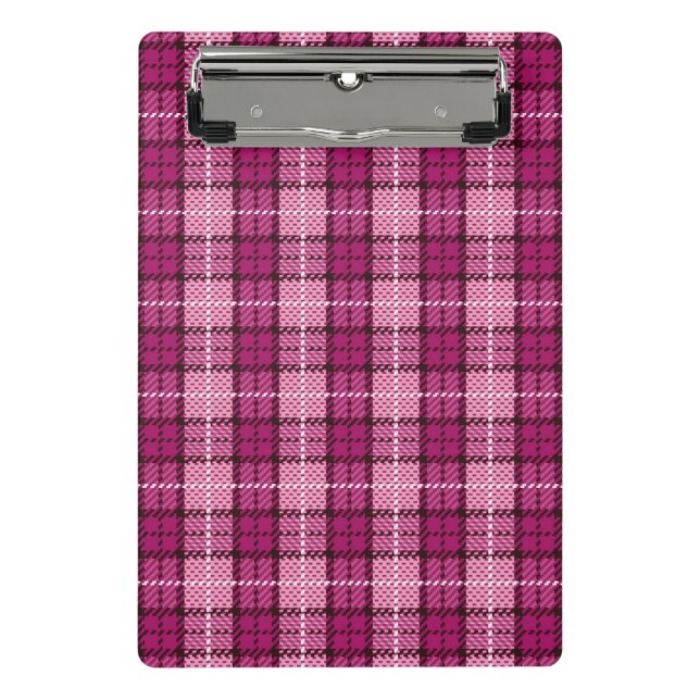 Minicarpeta De Pinza Pixel Plaid_Magenta-Black (Anverso)