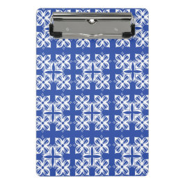 Minicarpeta De Pinza Planner clásico con patrones azules