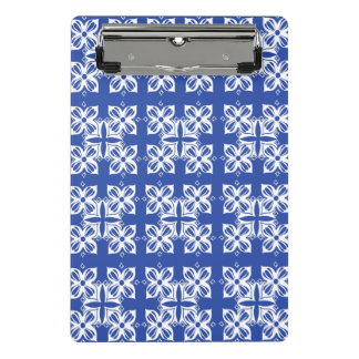 Minicarpeta De Pinza Planner clásico con patrones azules