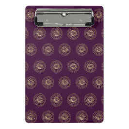 Minicarpeta De Pinza Plum | Golden Zinnia Flower Medallions