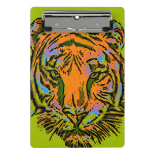 Minicarpeta De Pinza Pop Art TIGER HEAD + tu trasero. e ideas