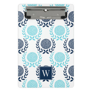 Minicarpeta De Pinza Preppy Golf Corona de Laurel - Azul Marino y Turqu