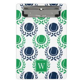 Minicarpeta De Pinza Preppy Tennis Laurel Wreath - Navy & Green