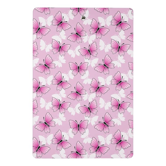 Minicarpeta De Pinza Pretty Pink Butterfly Mini Clipboard (Reverso)