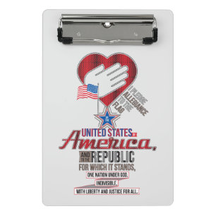 Minicarpeta De Pinza Promesa de Lealtad de los Estados Unidos