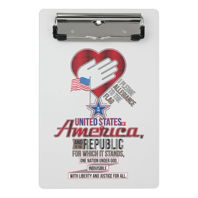 Minicarpeta De Pinza Promesa de Lealtad de los Estados Unidos (Anverso)