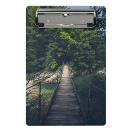 Minicarpeta De Pinza Puente colgante simple río Idrijca, Eslovenia
