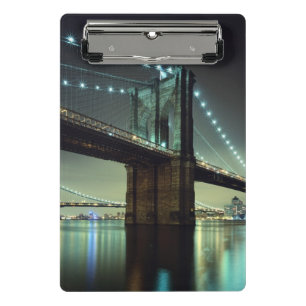 Minicarpeta De Pinza Puente de Brooklyn en el puente de Manhattan de la