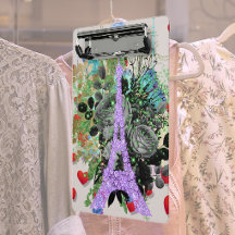 Púrpura Bling Torre Eiffel