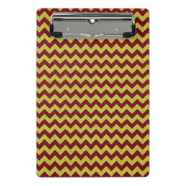 Minicarpeta De Pinza Purpurina de Zig Zag rojo y oro