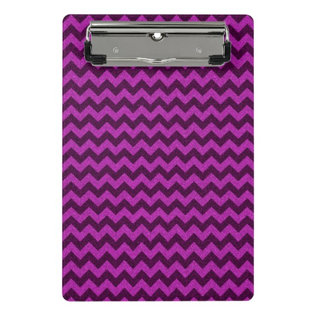 Minicarpeta De Pinza Purpurina Purple Zig Zag (Anverso)