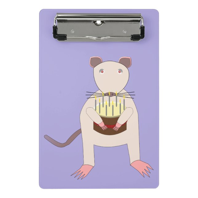 Minicarpeta De Pinza Rata siamesa con pastel de cumpleaños (Anverso)