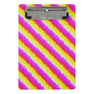 Minicarpeta De Pinza Rayas de arco iris rosado de Artdeco