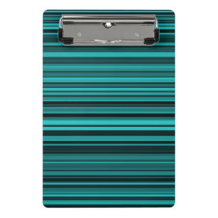 Minicarpeta De Pinza Rayas Negras Verde Azul
