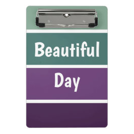 Minicarpeta De Pinza Rayas Verdes Y Púrpura