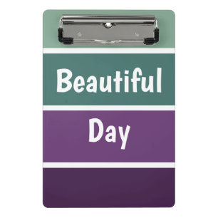 Minicarpeta De Pinza Rayas Verdes Y Púrpura