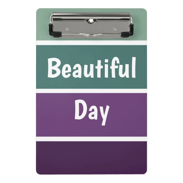 Minicarpeta De Pinza Rayas Verdes Y Púrpura (Anverso)