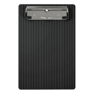 Minicarpeta De Pinza Rayas verticales negras y negras ahumadas