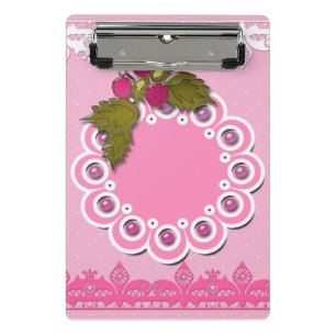 Minicarpeta De Pinza Recorte rosa